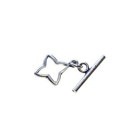 Fermoir étoile 4 branches 13mm ARGENT 925  - 1