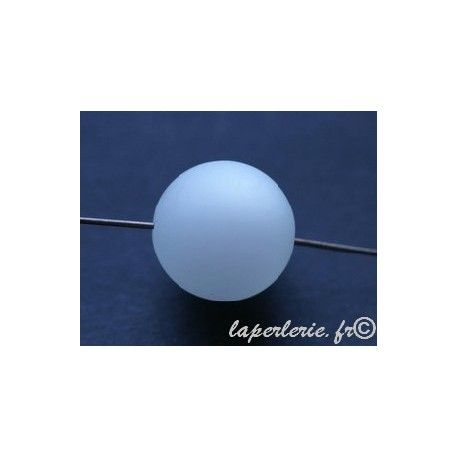 Polaire ronde 16mm BLANCHE  - 1