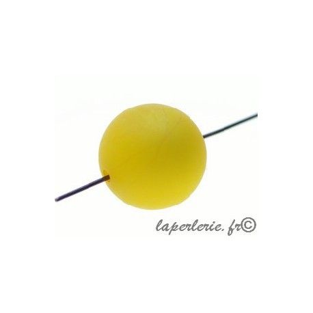 Polaire ronde 16mm JAUNE  - 1