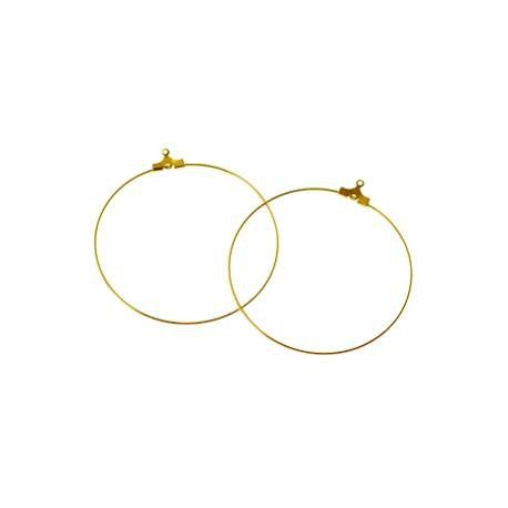 Créole avec anneau 50mm DORÉ x2  - 1