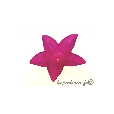 Delphinium polyester 30x26mm FUSHIA  - 1