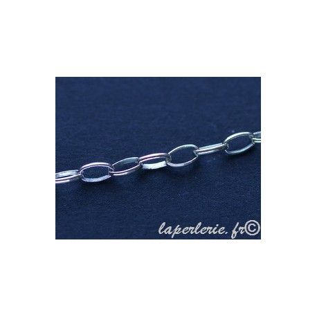 Chaîne maillon ovale 6x3.5mm Argent 925 x20cm  - 1