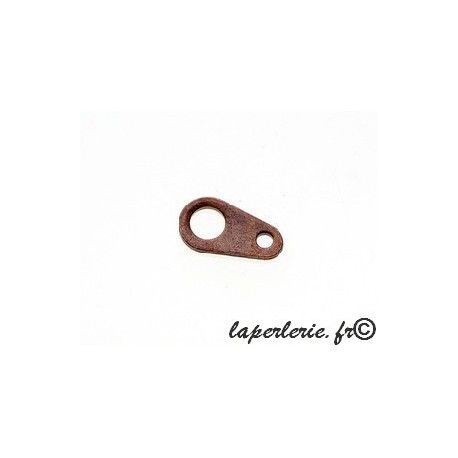 Attache fermoir 9x5mm CUIVRE VIEILLI x4  - 1