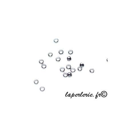Perles à écraser mini 0.7mm int. ARGENTÉ x200  - 1