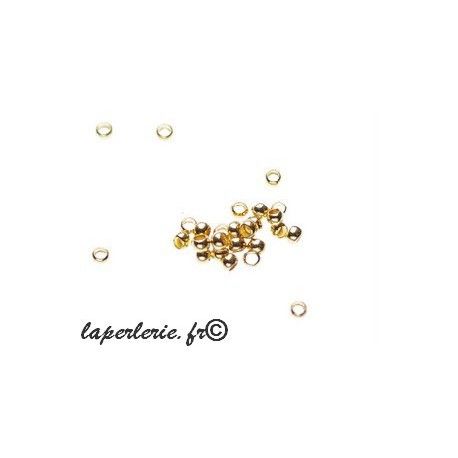 Perles à écraser mini int. 0.7mm DORÉ x200