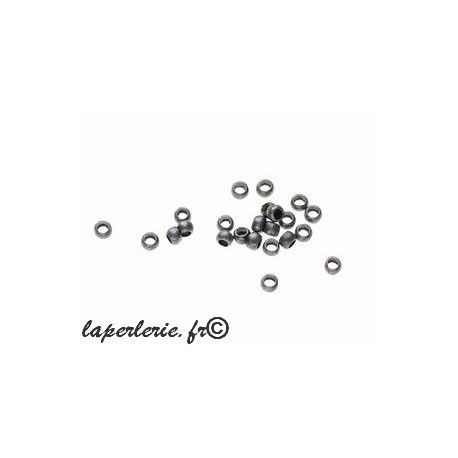 Perles à écraser mini 0.7mm int. ARGENTÉ VIEILLI x200  - 1