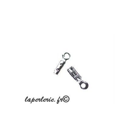 Serre-lacet mini 1.8x8mm ARGENTÉ VIEILLI x8  - 1