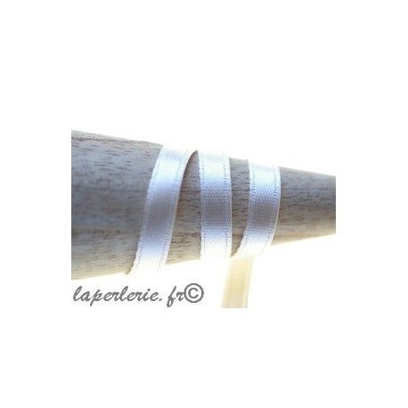 Ruban satin double 6mm ÉCRU x2m  - 1