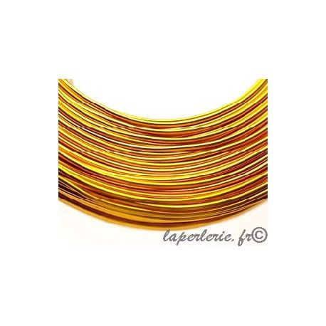 Fil aluminium 1.5mm OCRE DORÉ x5m  - 1