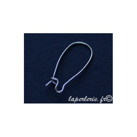 Crochet BO 25x11mm ARGENTÉ x2