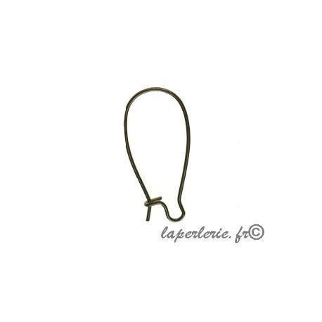 Crochet BO 25x11mm LAITON VIEILLI x2