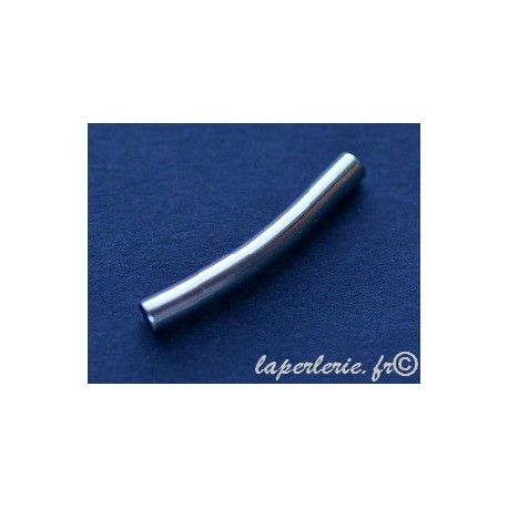 Tube courbé 25x3mm ARGENTÉ x10  - 1