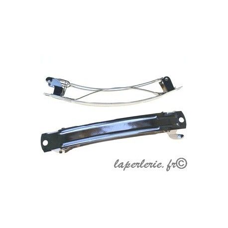 Barrette à cheveux 80x10mm ARGENTÉ  - 1