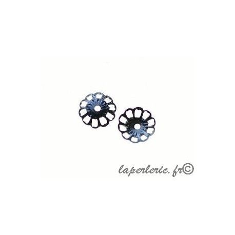 Calotte filigranée 8mm ÉTAIN x10  - 1