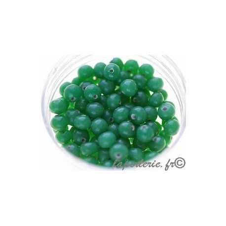 Perle ronde 4mm verre indien EMERALD x20g  - 1