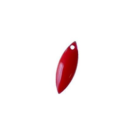 Navette émaillée 17.5x6mm ROUGE x2  - 1
