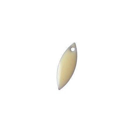 Navette émaillée 17.5x6mm CREME x2  - 1