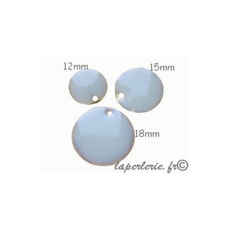 Sequin émaillé 18mm BEIGE x2  - 1