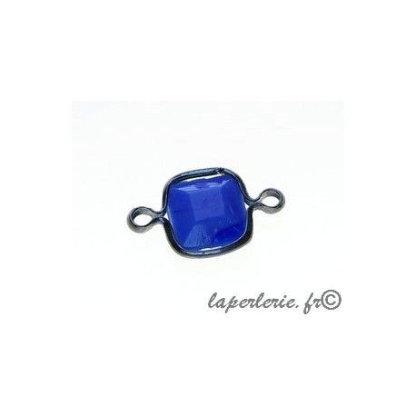 Carré serti 2 anneaux 9x17mm PERVENCHE  - 1