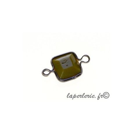 Carré serti 2 anneaux 9x17mm KHAKI  - 1