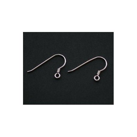 Crochet BO ressort 16mm Argent 925 x2  - 1