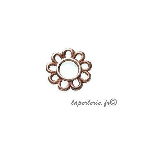 Fleur intercalaire 16mm CUIVRE VIEILLI  - 1