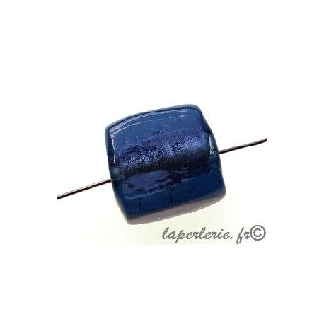 Carré aplati 19x19mm ép.10mm feuille d'argent MONTANA  - 1