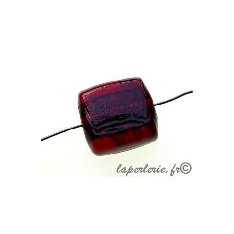 Carré aplati 19x19mm ép.10mm feuille d'argent SIAM  - 1