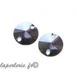 Drilled cabochon 3200 10mm CRYSTAL SATIN