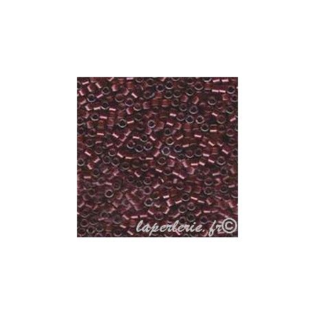 DB1705 Delica Miyuki 11/0 Rasberry Tr.Inside Silver Lined, le tube de 7g  - 1
