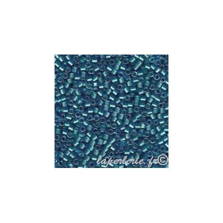 DB1709 Delica Miyuki 11/0 Blue Bird Tr.Inside Silver Lined, le tube de 7g  - 1