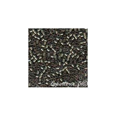 DB1712 Delica Miyuki 11/0 Storm Cloud Grey Tr.Inside Color Lined, le tube de 7g  - 1