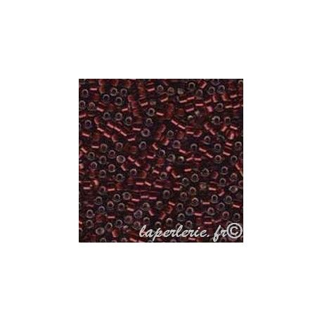 DB1685 Delica Miyuki 11/0 Dark Garnet Red Tr.Silver Lined, le tube de 7g  - 1
