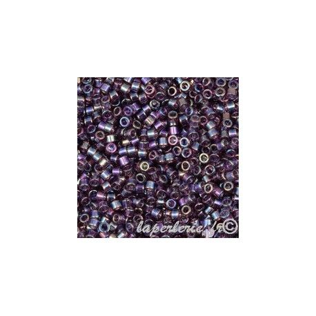 DB1244 Delica Miyuki 11/0 Dark Amethyst Tr.Rainbow, le tube de 7g  - 1