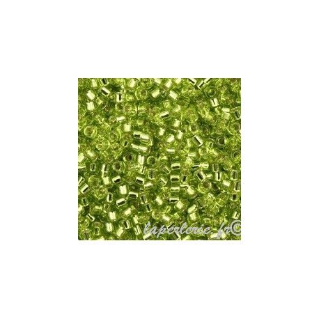 DB0147 Delica Miyuki 11/0 Chartreuse Tr.Silver Lined, le tube de 7g  - 1