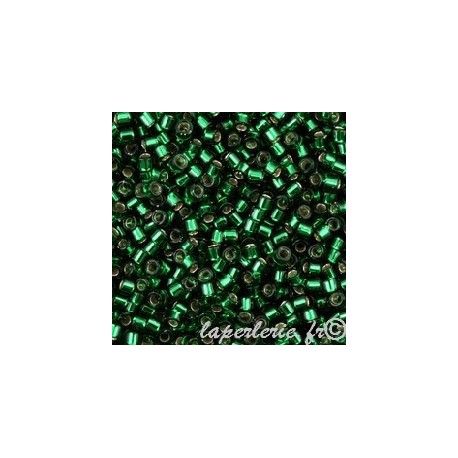 DB0148 Delica Miyuki 11/0 Christmas Green Tr.Silver Lined, le tube de 7g  - 1