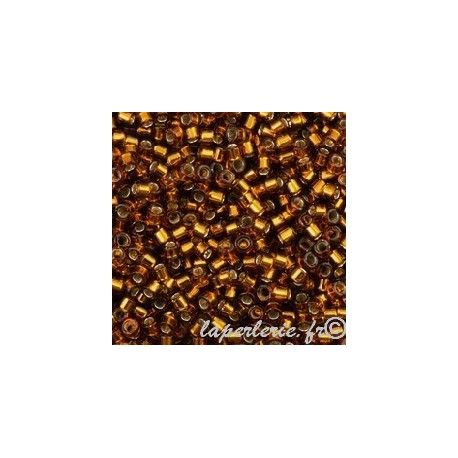 DB0144 Delica Miyuki 11/0 Dark Topaz Tr.Silver Lined, le tube de 7g  - 1