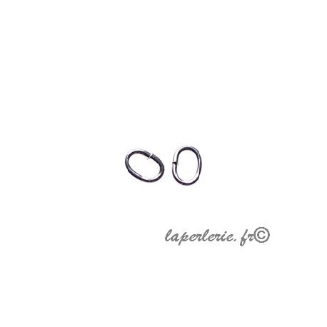 Anneau ovale 5x3.5mm Argent 925 x10  - 1