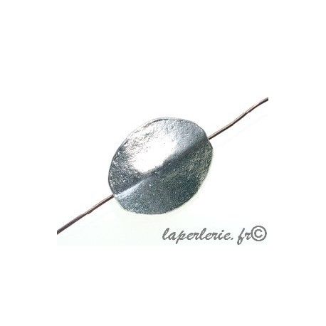 Perle en aluminium olive bombée 20x17mm ép.8mm  - 1