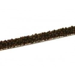 Caviar strap back sequined 5mm BROWN x50cm