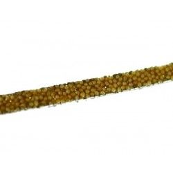 Caviar strap back sequined 5mm GOLD x50cm