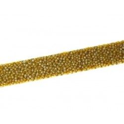 Caviar strap back sequined 10mm GOLD x35cm
