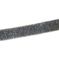 Caviar strap back sequined 10mm GREY x35cm