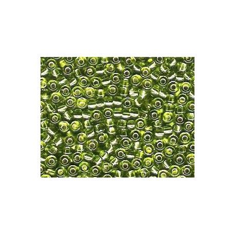 Rocailles Miyuki 8/0 0014 Lime Green Tr.Silver Lined x10g  - 1