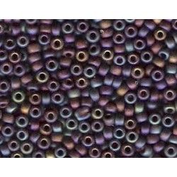 Seed beads Miyuki 8/0 0134FR Plum/Amber Tr.Rainbow Mat x10g