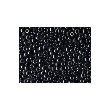 Rocailles Miyuki 8/0 0401 Black Opaque x10g  - 1