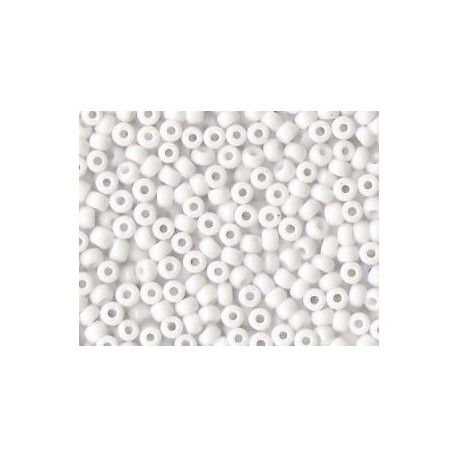 Rocailles Miyuki 8/0 0402 White Opaque x10g  - 1