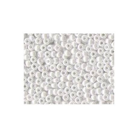 Rocailles Miyuki 8/0 0420 White Opaque Luster x10g  - 1