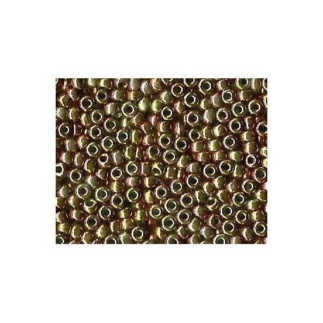 Rocailles Miyuki 8/0 0462 Gold/Violet/Green Métallic Rainbow x10g  - 1