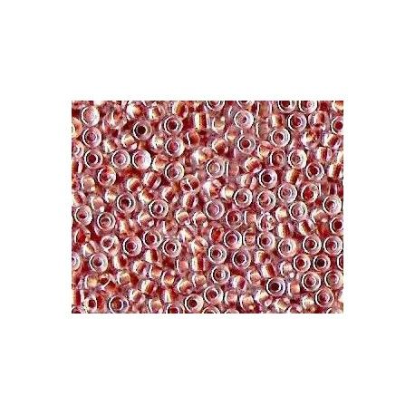 Rocailles Miyuki 8/0 2601 Clear/Dusty Rose Inside Color Lined x10g  - 1